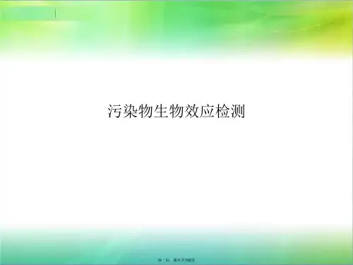 污染物生物效应检测