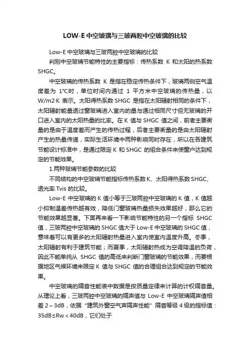 LOW-E中空玻璃与三玻两腔中空玻璃的比较