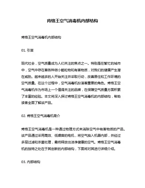 肯格王空气消毒机内部结构