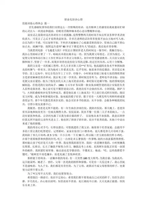 职业化培训心得
