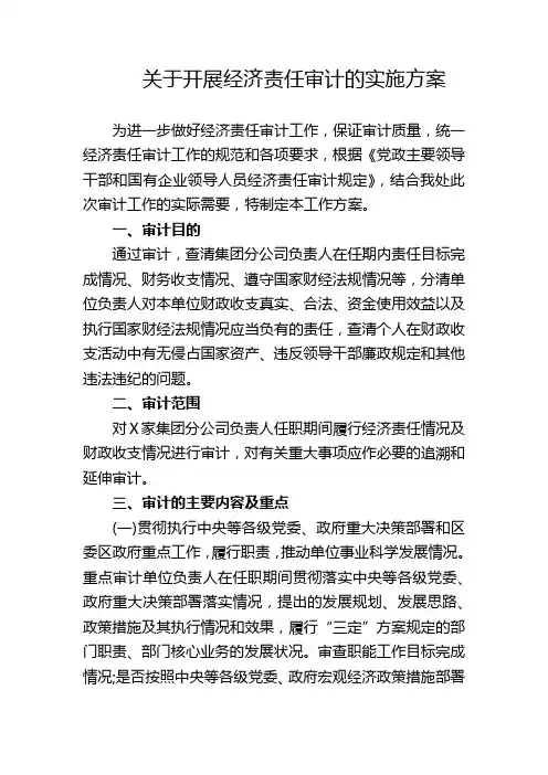 离任审计审计方案模板