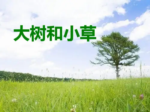 教科版三年级上册科学《大树和小草》植物PPT说课教学课件
