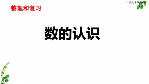 人教版六年级数学下册数的认识(整理与复习)
