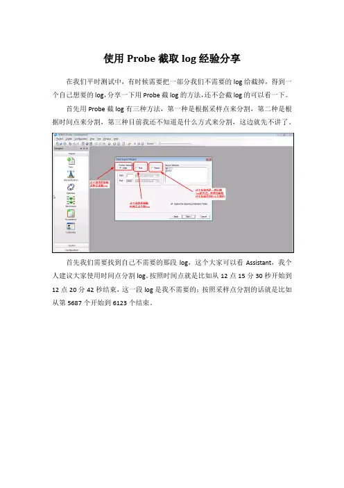 使用Probe分割log经验分享