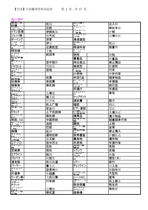 【日语】日语翻译用单词总结