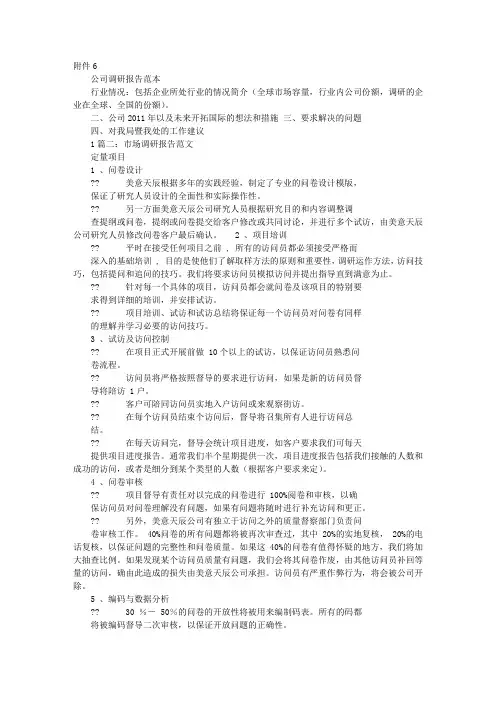 调研报告PPT范文