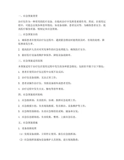 治疗仪应急预案