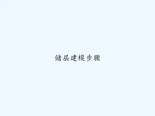 储层建模步骤 PPT