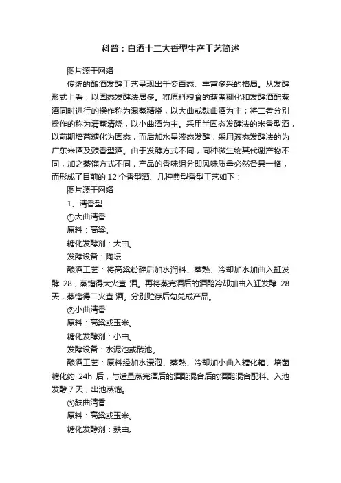 科普：白酒十二大香型生产工艺简述