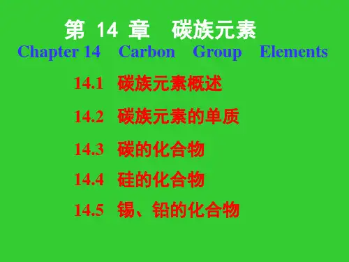 无机化学 第14章 碳族元素