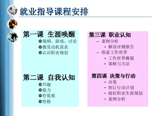 生涯辅导第一讲生涯唤醒