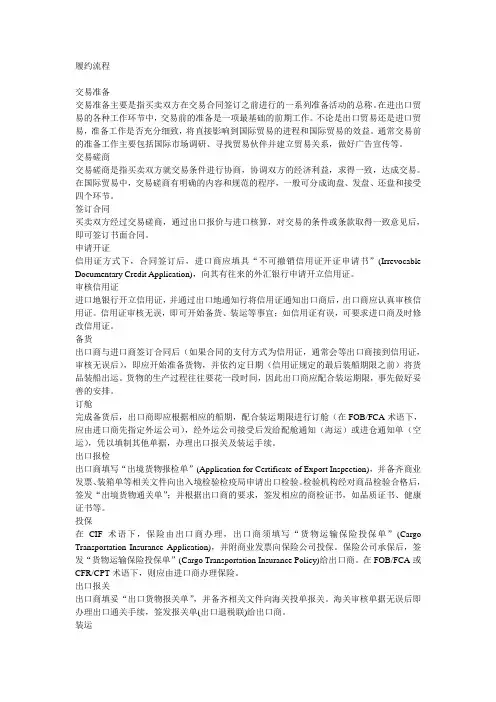 外贸履约流程