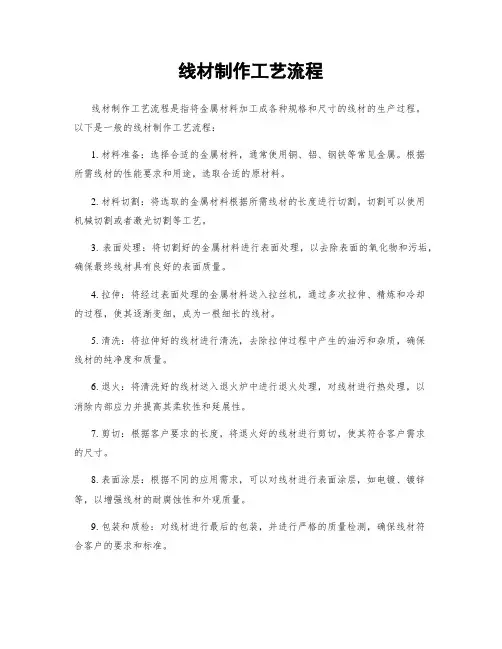 线材制作工艺流程