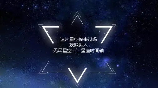 商务高端大气无尽星空十二星座时间轴PPT模版