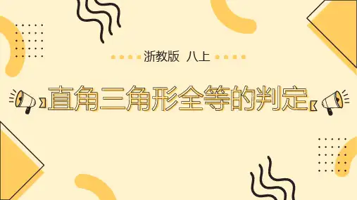 2.8 直角三角形全等的判定 课件(共16张PPT)