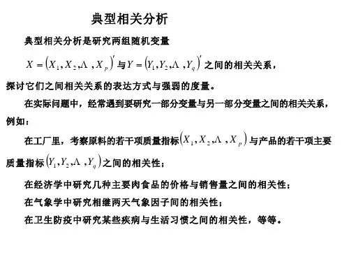 典型相关分析模型