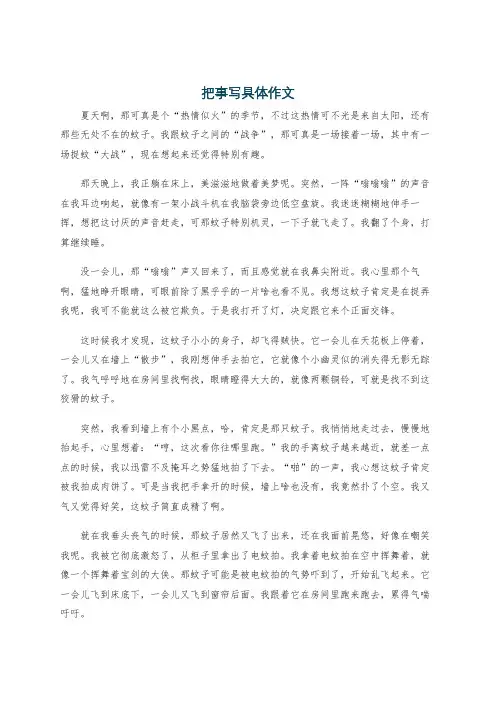 把事写具体作文