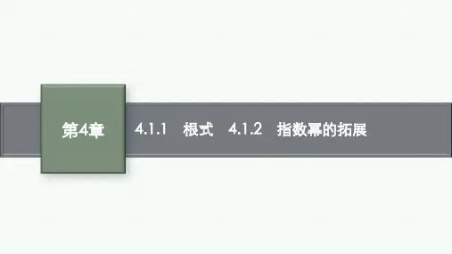 苏教版高中同步学案数学必修第一册精品课件 第4章 指数与对数 4.1 指数