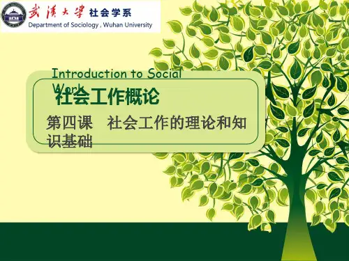 社会工作概论-第四课    社会工作的理论和知识基础