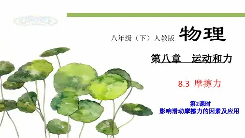 8.3.2   影响滑动摩擦力的因素及应用