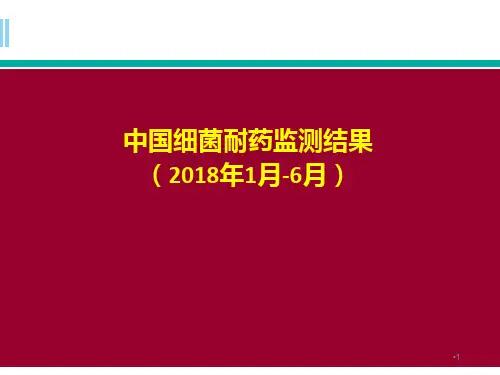 CHINET2018年上半年细菌耐药监测结果PPT学习课件