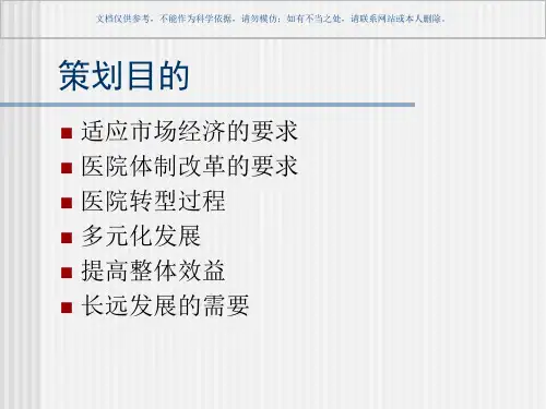 眼科医院策划案课件