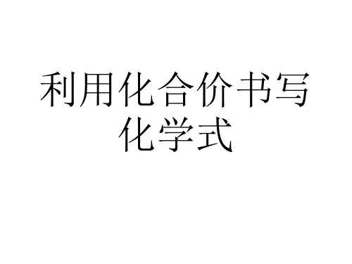 利用化合价书写化学式
