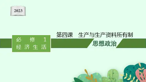 2023年老高考一轮复习政治(人教版)必修1 第四课 生产与生产资料所有制