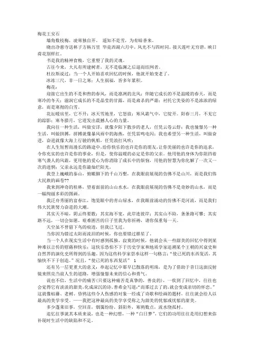 议论文优秀片段及仿写