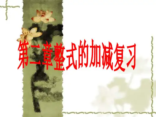 第二章整式的加减-小结