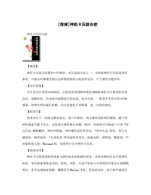 [指南]神经卡压综合症