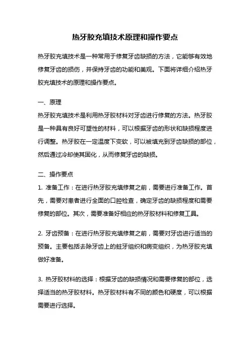 热牙胶充填技术原理和操作要点