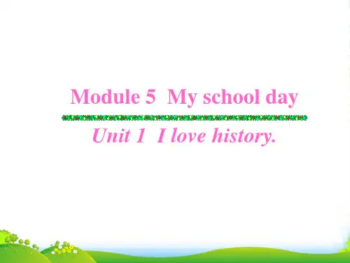 外研七年级上册英语课件：M5 Unit1I love history(共37张PPT)