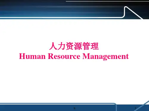 人力资源管理概论【精品讲义】