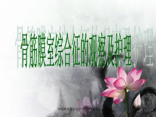 骨筋膜室综合征护理 ppt课件