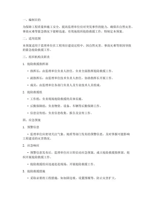 监理_抢险应急预案