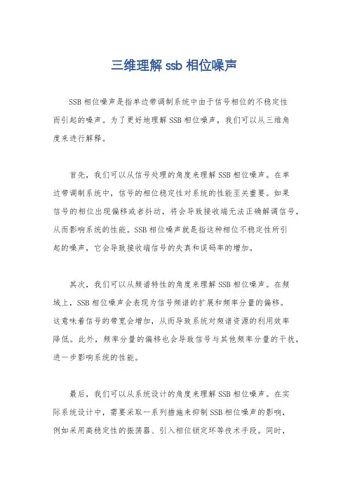 三维理解ssb相位噪声