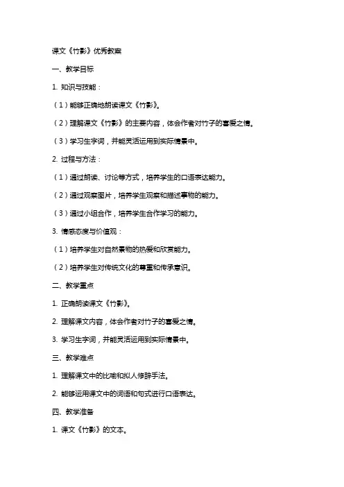 课文《竹影》教案