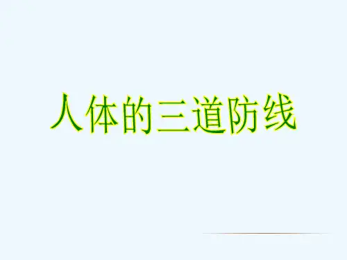 生物人教版八年级下册人体的三道防线