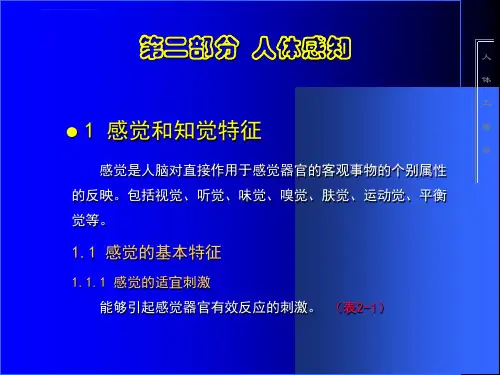 人体工程学2-人体感知ppt课件