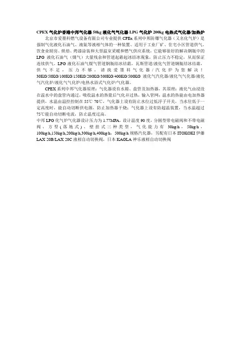 LPG气化器(电加热气化器)