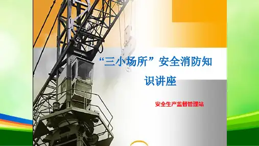 三小场所安全消防知识讲座(PPT 33页)