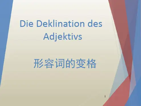 德语形容词词尾变化课堂
