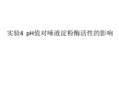 实验4  pH值对唾液淀粉酶活性的