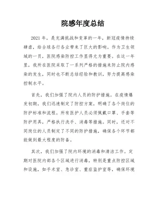 院感年度总结