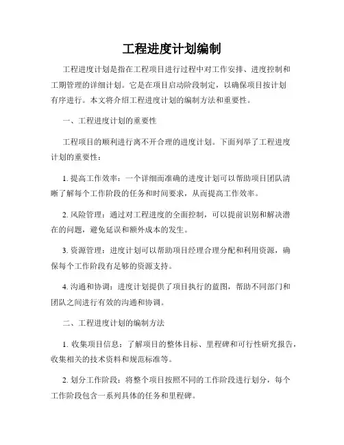 工程进度计划编制