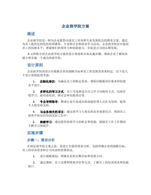 企业商学院方案