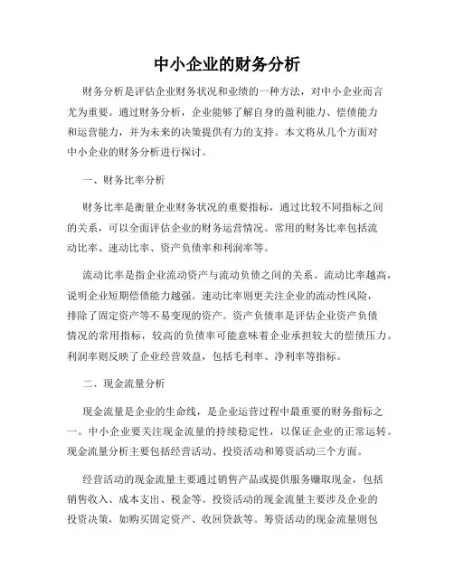 中小企业的财务分析