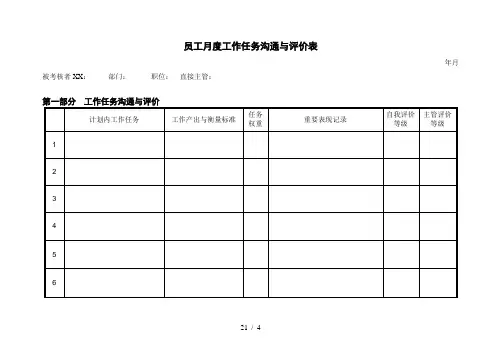 员工-月度-计划评价表