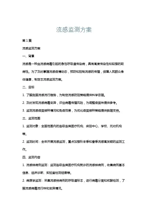 流感监测方案